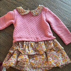 Floral Pink Quilted Dress